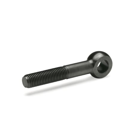 J.W. Winco Swing Bolt, Steel, Blackened, M16 Thrd Sz, 50 mm Thrd Lg 16N130G28